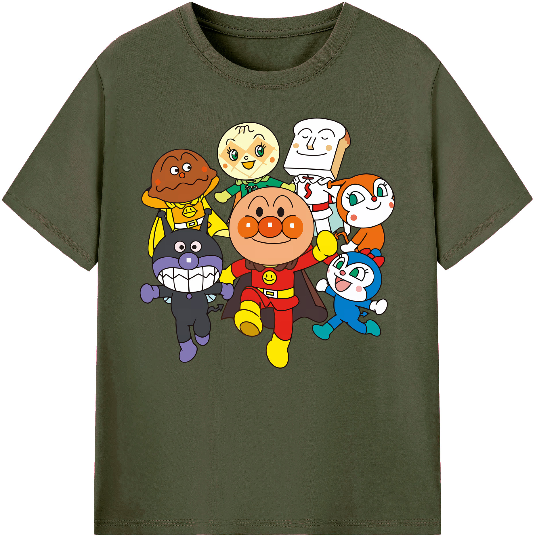 （画像用） アンパンマン Anpanman 綿100％ メンズ半袖Tシャツ｜肌触りやわらか＆通気性